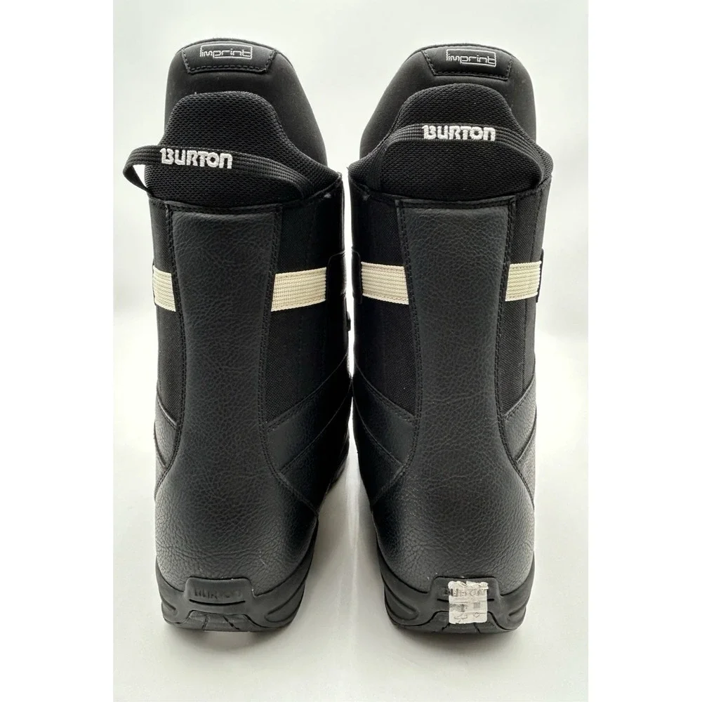 Burton Invader Imprint Snowboard Boots Mens Size 9M Linered Black White NEW